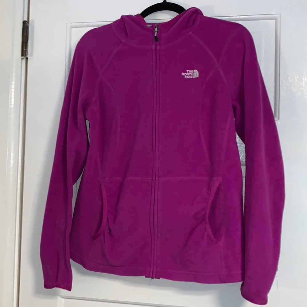 Medium Northface north face purple fleece full zip sweatshirt jacket